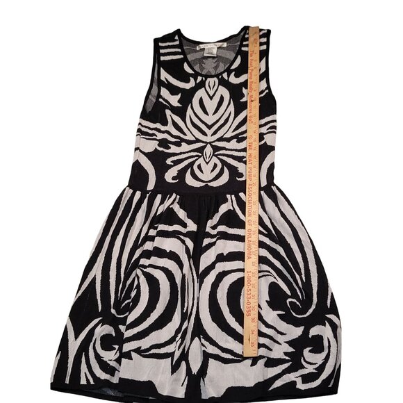 Max Studio Maxi Dress Women Sz L 3910155 Zebra Black White Sleeveless Whimsigoth - Picture 4 of 6